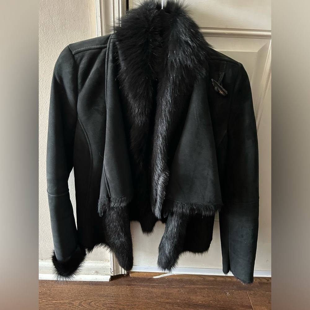 All Saints Fur jacket size 8